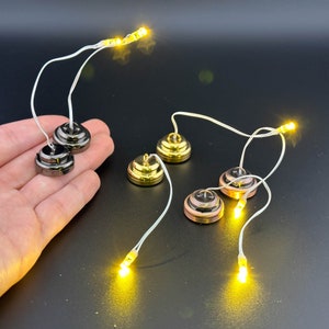 DIY dollhouse LONG LED for your own hanging light design in 1:12 scale. Set of 2. FA059189