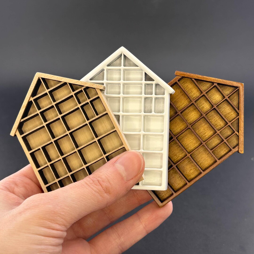 Mini Shadowboxes Miniature House Shadowbox Trinket Organizer or Shelf Miniature Shadow ...