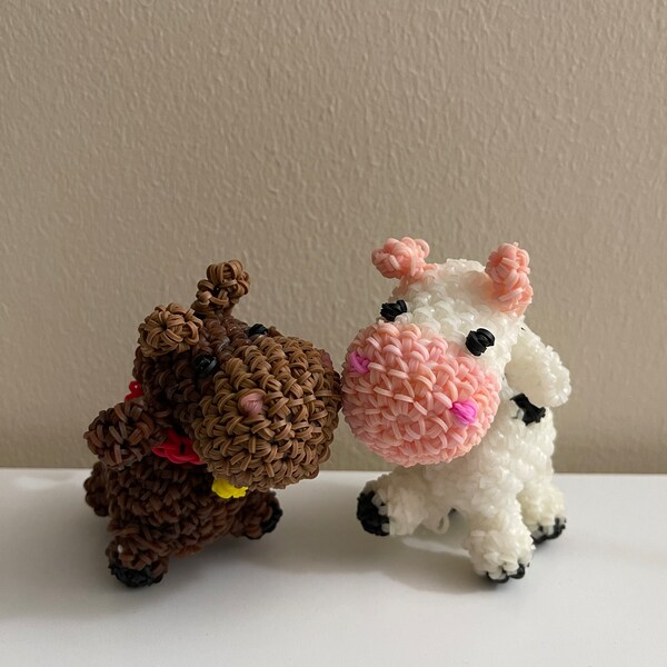 Rainbow Loom Cow Etsy