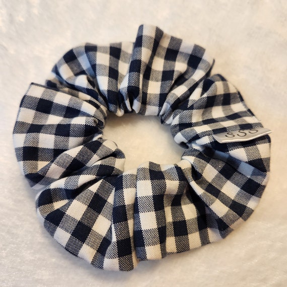 Gingham Scrunchies, Hair Ties, Ponytail Holder, Gifts for
