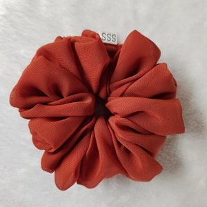 Rust Chiffon Scrunchie, Fluffy Scrunchies, Hairbows, Hair Accessories, Hair Ties, Hair Care, Sassy Scrunchie Shop US