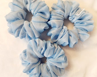 Scrunchie, Baby Blue Chiffon Scrunchie, Hair Accessories, Hairbows, Hair Ties, Hair Care, Sassy Scrunchie Shop US