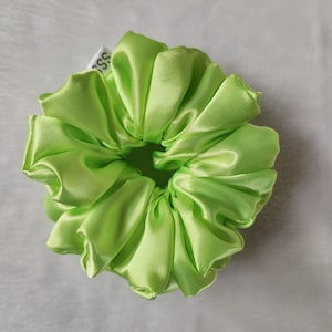 Green Satin Srunchie, Hair Bows, Hair Ties, Sassy Scrunchie Shop US, Hair Accessories
