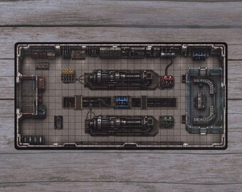GunCraze Engineering Deck Tabletop Battle Mat | 31.5 x 15.5 in | Miniatures and RPG Gaming