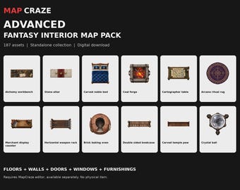 Advanced Fantasy Interior Map Pack – MapCraze Digital Assets