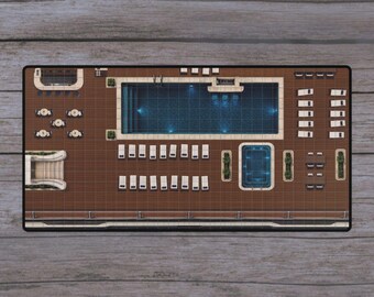 GunCraze Observation Deck Tabletop Battle Mat | 31.5 x 15.5 in | Miniatures and RPG Gaming
