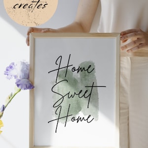 Home Sweet Home print, hall way, lounge, wall art, new homem gift