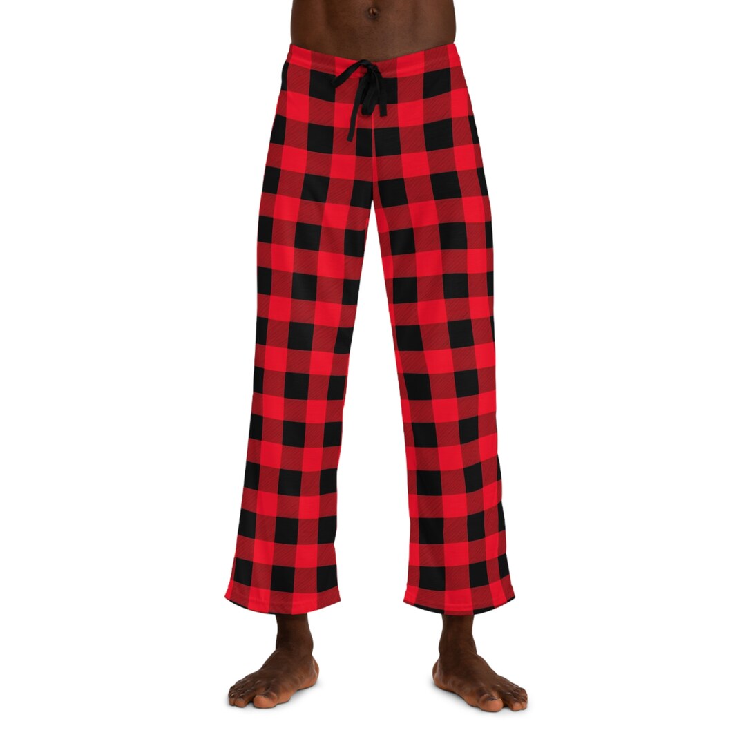 Red Buffalo Plaid Men's Pajama Pants Red and Black Plaid Etsy
