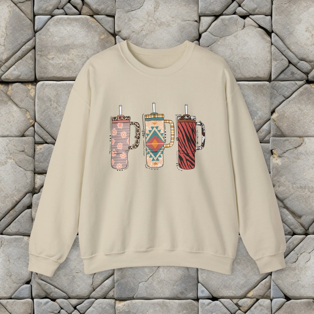 Stanley Cups Sweatshirt, Western Stanley Cup, Zebra Stanley Cup, Floral ...