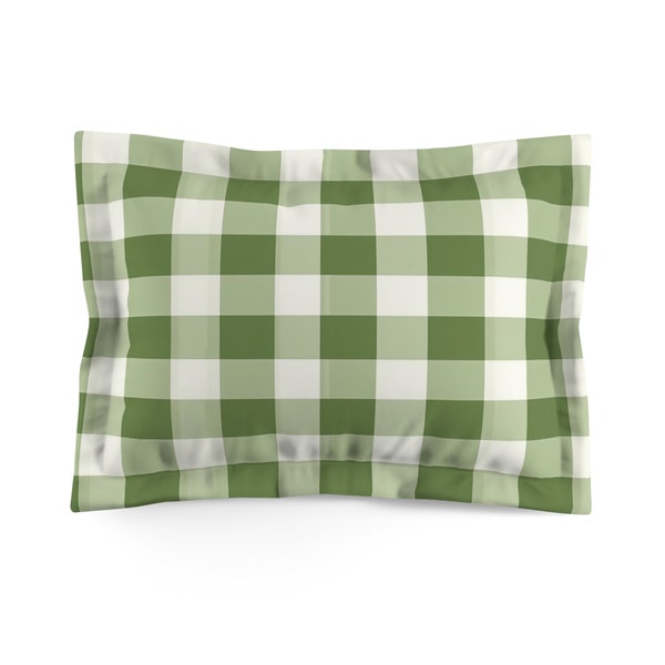 Sage Gingham Pillow Etsy