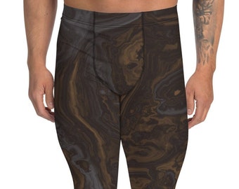 Stormy Sky Men's Spandex Leggings, Boho Gym Yoga Pants