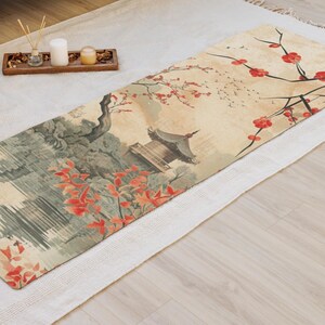 Tapis de yoga japonais zen, caoutchouc naturel, tapis de méditation antidérapant