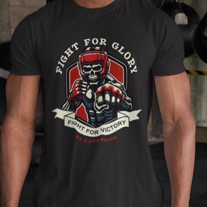 Motivational Trendy Boxing Champion Shirt, Skull Printed Boxer Ts, Boxing Lover Gift, Boxing Gym Shirt, Kick Boxing TShirt, Gift For Boxer