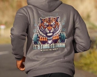 It's Time to Train Gym Hoodie, Unisex Fitness Sweatshirt