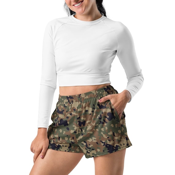camo spandex shorts womens