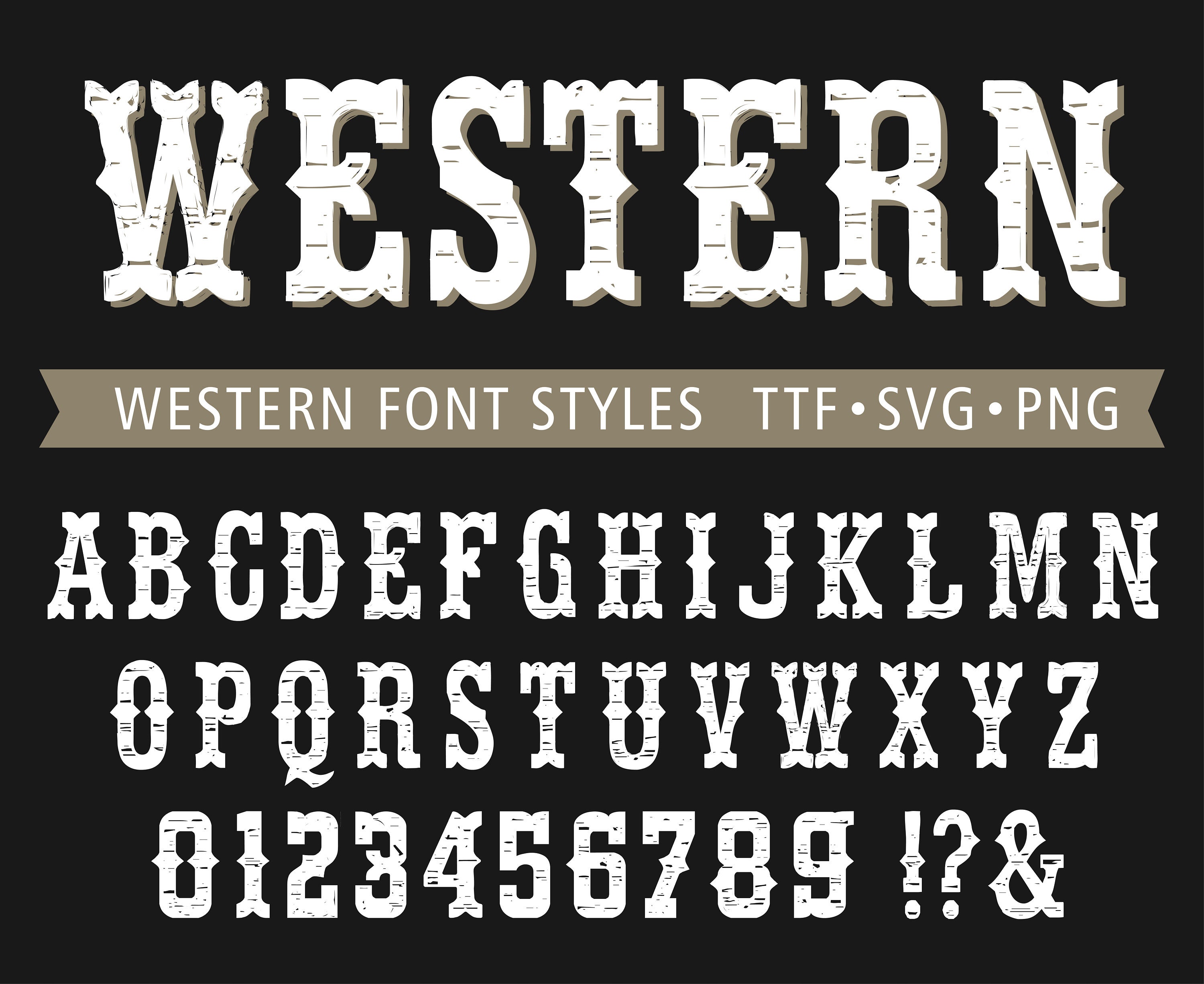 Western Font Old West Font Wild West Font Cowboy Font Texas Font ...