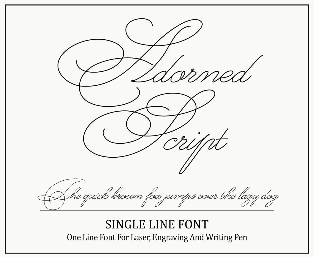 Single Line Font One Line Font Stroke Font Single Line Font for Cricut ...
