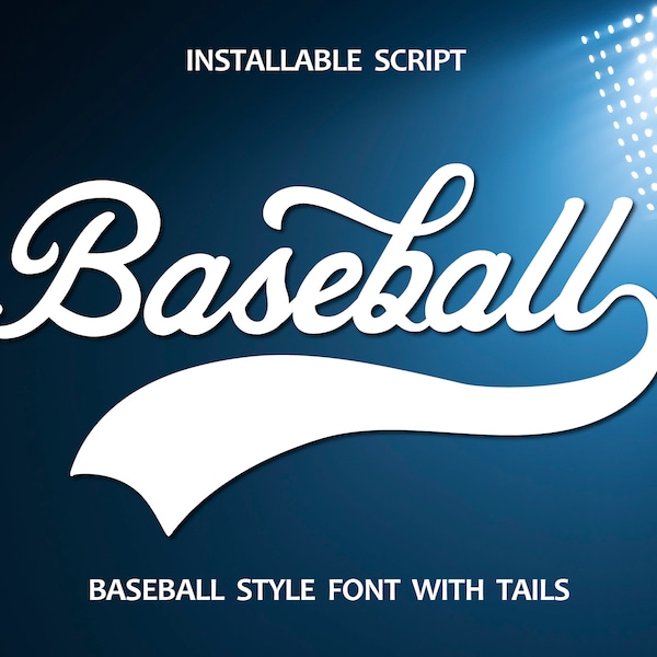 Baseball Font Baseball Script Baseball Font With Tails Softball Font Baseball Font Cursive Baseball Font With Swash Baseball Font Cricut