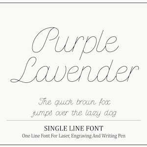 Fonte de linha única Fonte cursiva de uma linha Fonte a laser Fonte de gravação Fonte Cricut Fonte Stick Fonte de linha única para Cricut Silhouette Glowforge