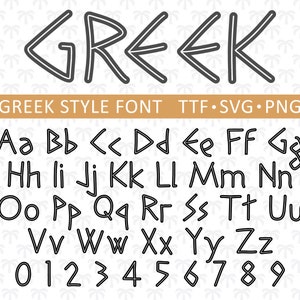 Police grecque Police de la Grèce antique Styles de polices anciennes Police de lettres grecques Alphabet grec Police de style grec Police latine ancienne Police Cricut grecque
