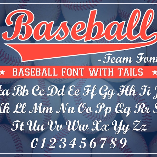 Baseball Font Softball Font Baseball Font With Tails Baseball Letters Softball Letters Baseball Script Baseball Cursive Font Softball Script