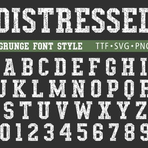 Distressed Font Grunge Font Distressed Varsity Font Distressed Font For Cricut Rough Font Distressed College Font Distressed Block Font