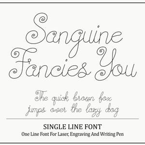 Single Line Font One Line Font Stroke Font Single Line Font For Cricut Silhouette Glowforge Engraving Font Laser Font Cricut Pen Font