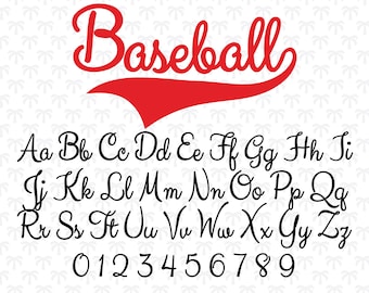 Baseball Font Baseball Script Font Baseball Font With Tail Baseball Font Swash Softball Font Baseball Writing Font Baseball Font Ttf Svg Png