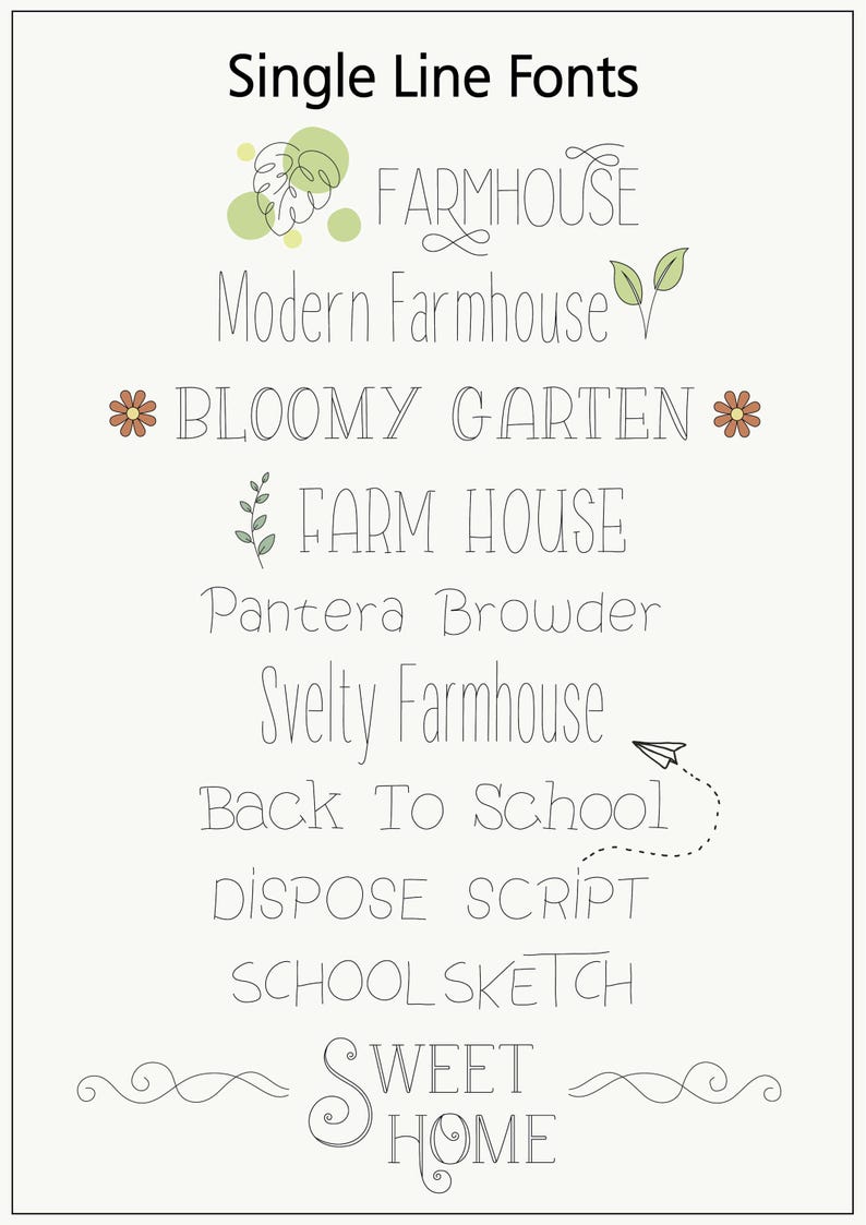 Single Line Font Cursive One Line Font Laser Font Engraving Font Cricut ...