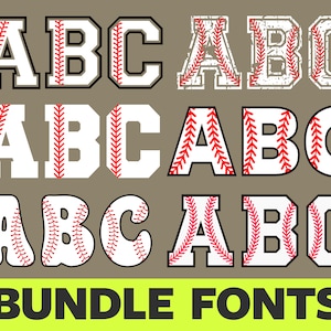Baseball Fonts Bundle Baseball Font With Stitches Baseball Lace Letter Baseball Letter Layers Svg Baseball Stitch Font Softball Font Circuit