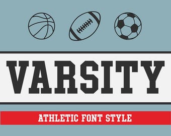 Varsity Font College Font School Font Varsity Letters Font Sport Font Sport Team Font Baseball Font Soccer Font Softball Font Cricut Font