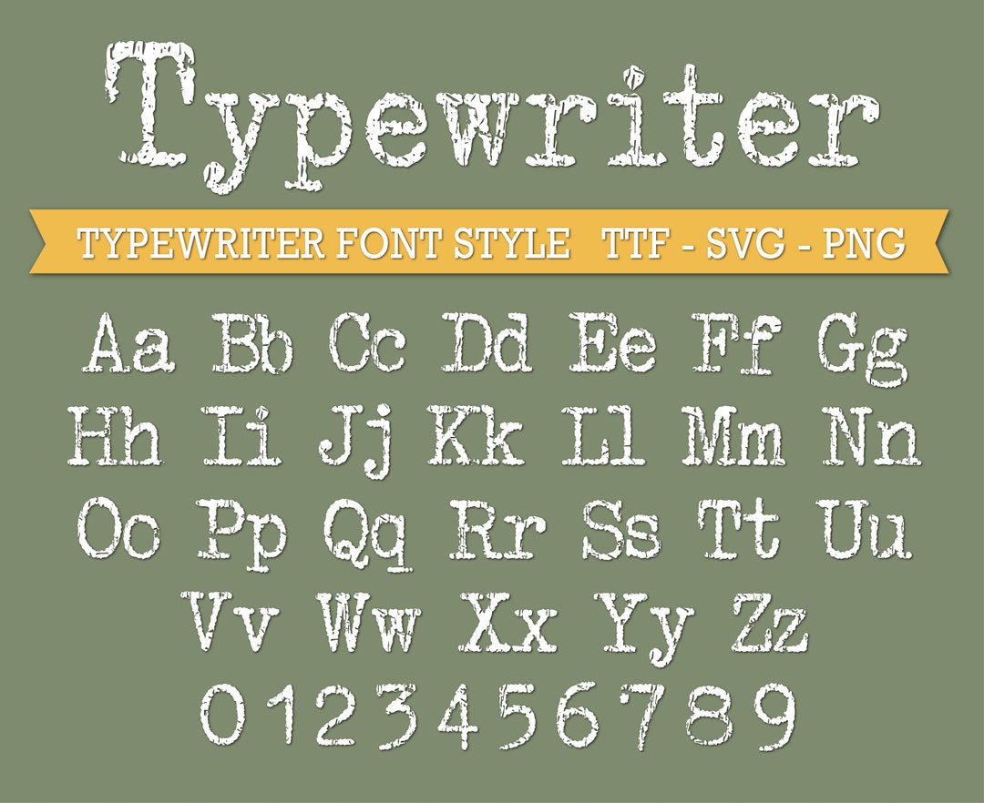 Typewriter Font Type Font Old Typewriter Font Vintage Typewriter Font