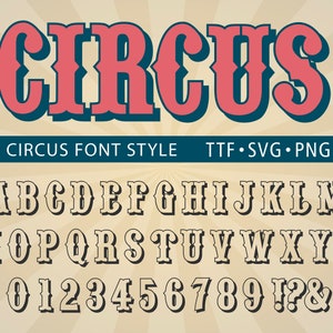 Cirque police carnaval police cirque police lettres carnaval lettres police vintage cirque police cirque Style police cirque police Svg Cricut cirque Svg