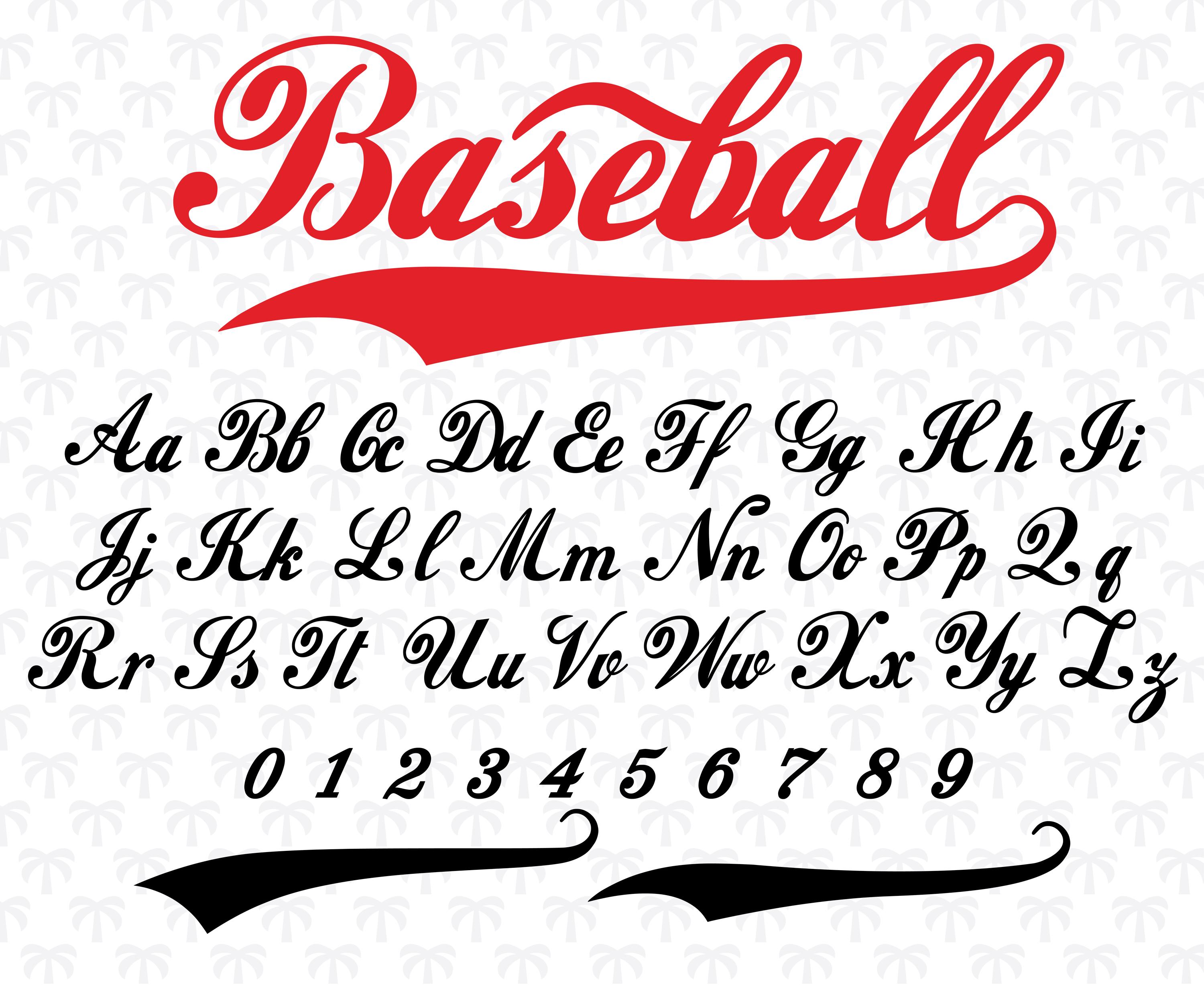 Baseball Font Baseball Font With Tail Baseball Script Font Baseball Cursive Font Baseball Font Swash Baseball Writing Font Ttf Svg Png Files