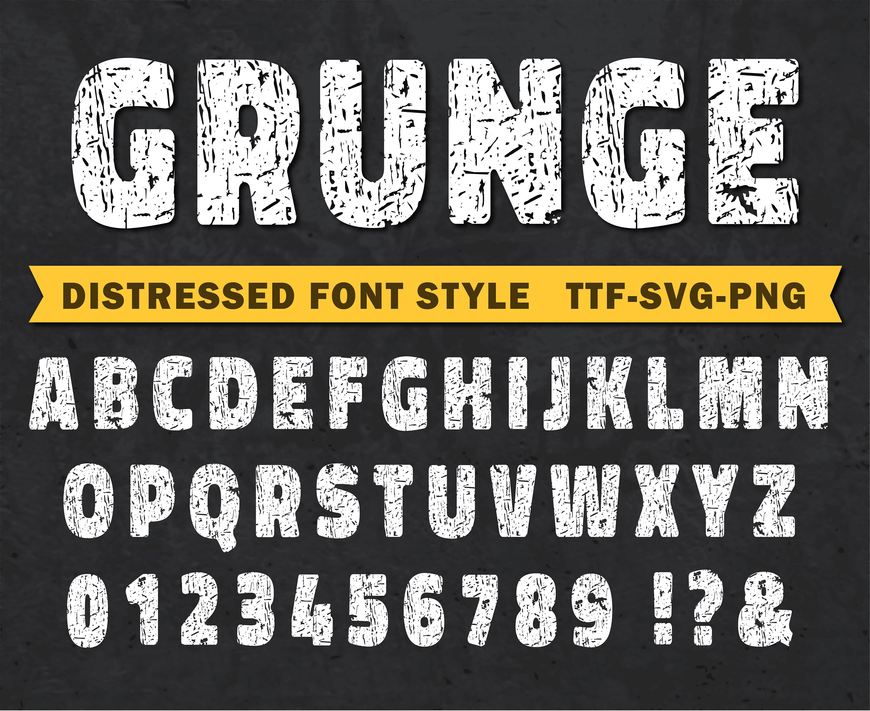 Distressed Font Grunge Font Stamp Font Rubber Stamp Font Distressed 