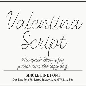 Fonte de linha única Fonte de uma linha Fonte de linha única para Cricut Fonte para Laser Silhouette Fonte de gravação Glowforge Fonte de traço único Fonte Stick