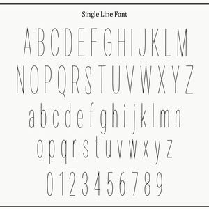 Sinle Line Letters Single Line Font Single Line Font for Cricut Font for Laser One Line ...