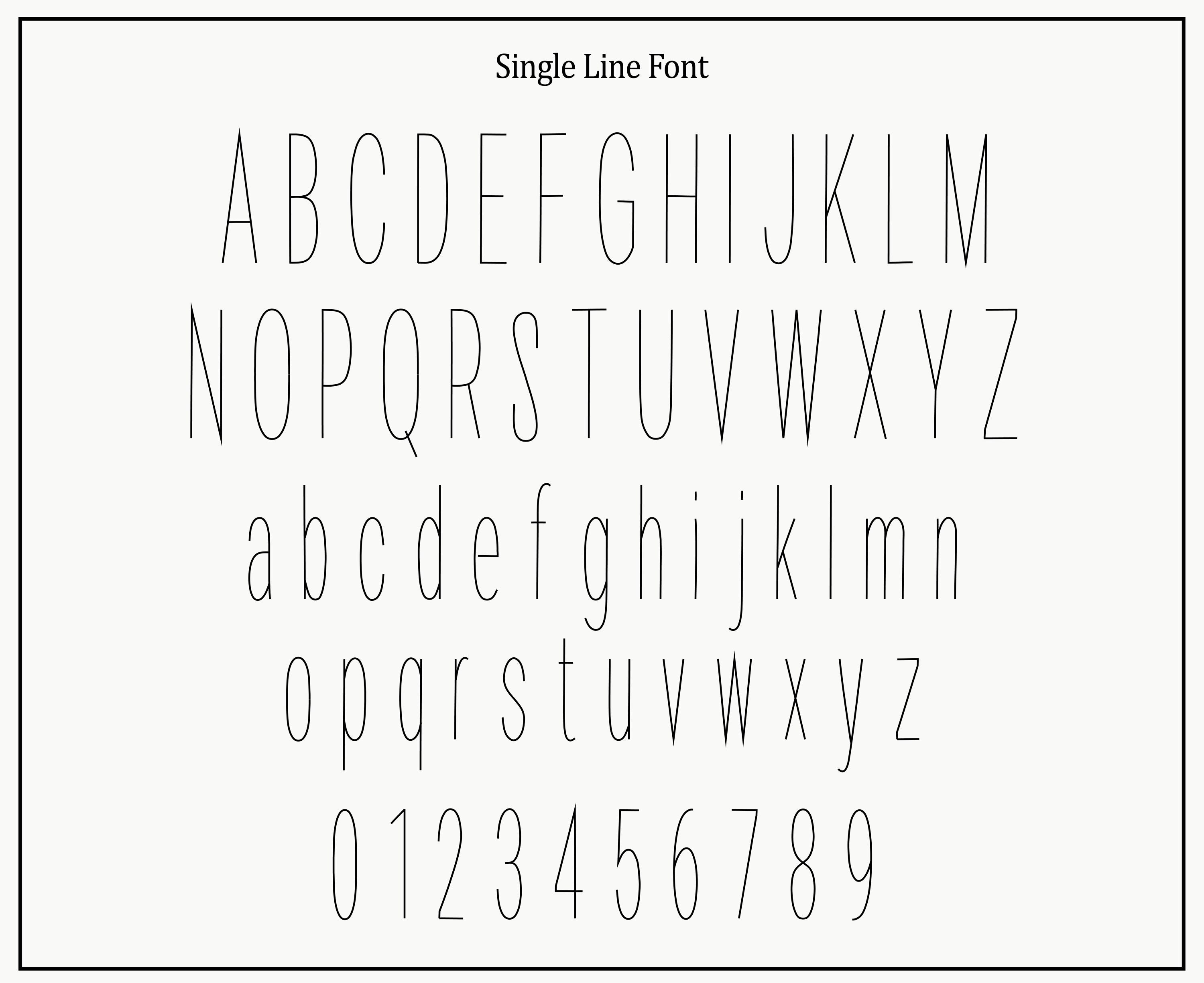 Single Line Font Single Line Font for Cricut Font for Laser One Line ...