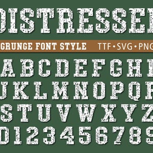Distressed Font Grunge Font Distressed Varsity Font Distressed Font For Cricut Rough Font Distressed College Font Distressed Block Font