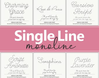 Single Line Font One Line Font Single Line Font For Cricut Silhouette Glowforge Font Single Stroke Font Stick Font Laser Font Engraving