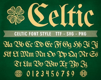 Celtic Font Irish Font Gaelic Font Tattoo Font Celtic Lettering Celtic Font Alphabet Celtic Font Styles Gaelic Lettering Irish Lettering