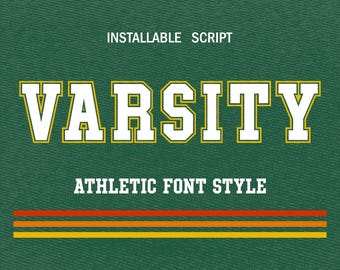 Varsity Font College Font School Font Varsity Letters Font Sport Font Sport Team Font Baseball Font Soccer Font Softball Font Procreate