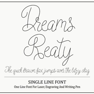 Single Line Font Cursive One Line Font for Laser Engraving Font Cricut ...