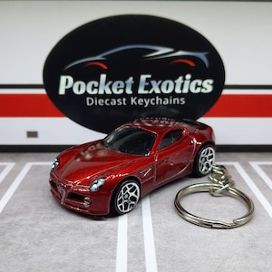 Alfa Romeo 8C Competizione Keychain or Christmas Ornament, Hot Wheels Keychain