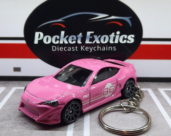 Scion FRS Keychain or Ornament, Toyota GT 86, Pink FRS Hot Wheels