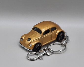 VW Käfer Schlüsselanhänger, Gold Trafos Hummel Klassische VW Diecast Hot Wheels Taschenanhänger Geschenk