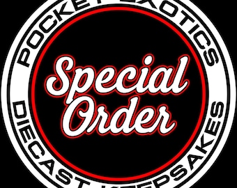 Special Order Pocket Exotik Diecast Andenken, Weißer Dodge Challenger