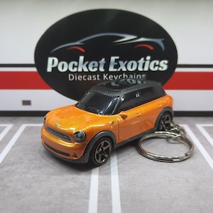 Countryman, Mini Cooper Keychain or Christmas Ornament, Hot Wheels Keychain