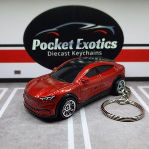 Ford Mach-E Mustang Keychain, Hot Wheels Keychain