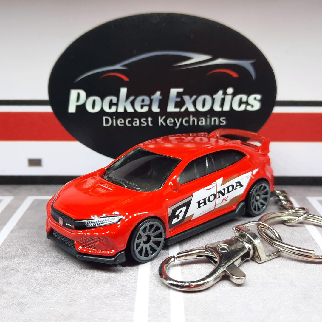 Civic Type R, Honda Keychain or Christmas Ornament, Hot Wheels Keychain ...